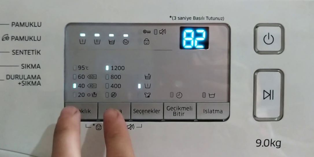 Samsung Çamaşır Makinesi Kilit İşareti Sönmüyor