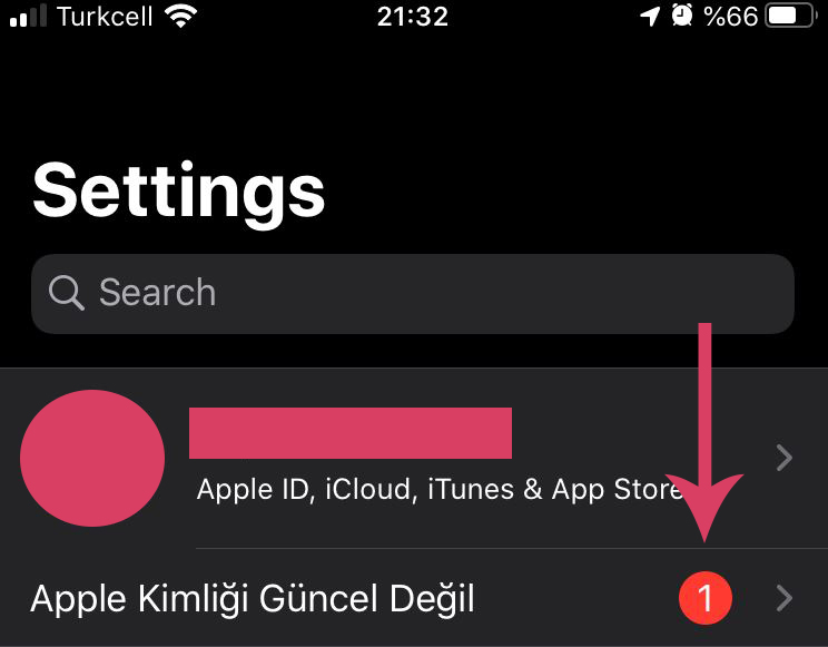 apple kimlik güncel değil