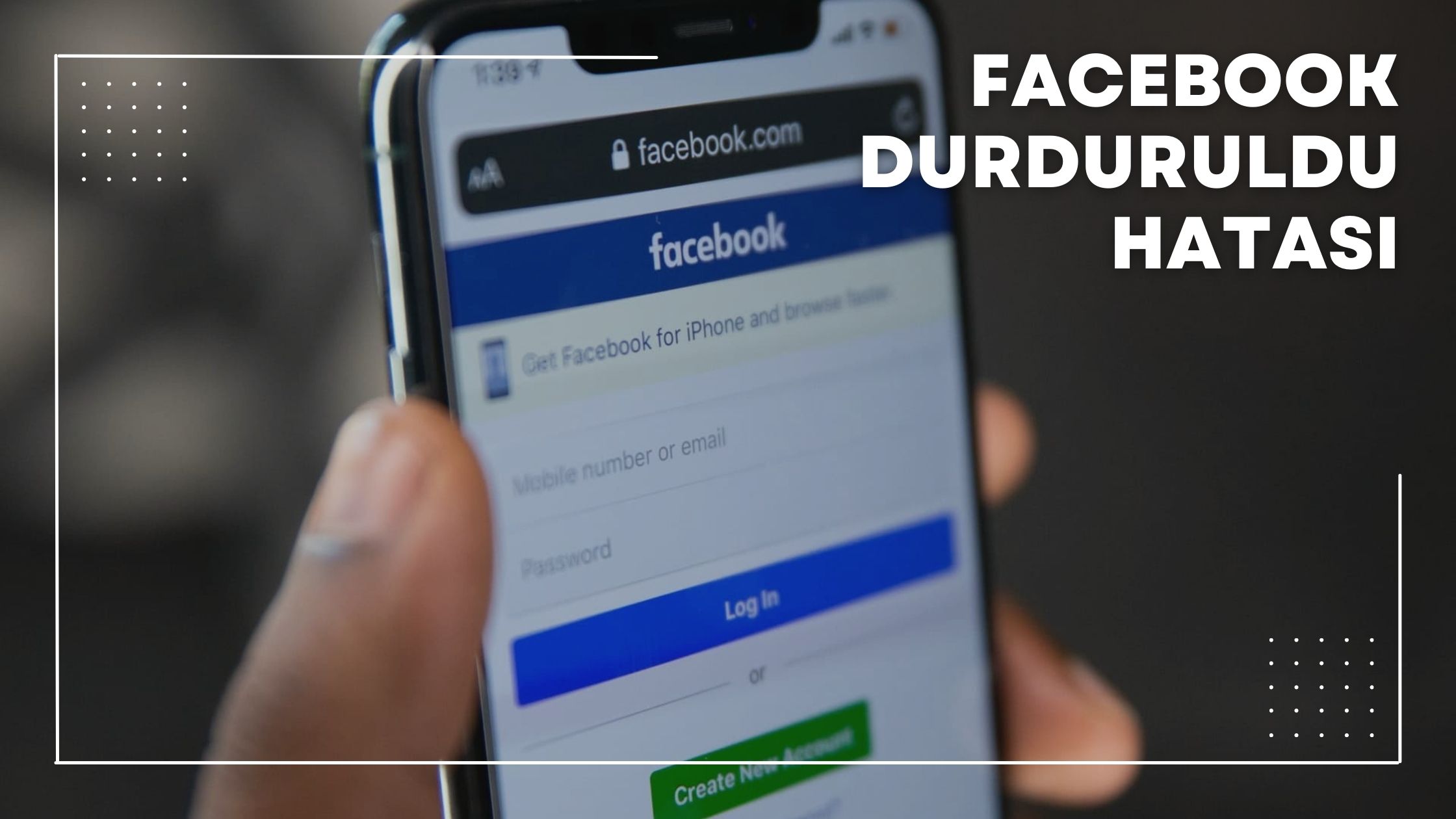 Facebook Durduruldu Hatası