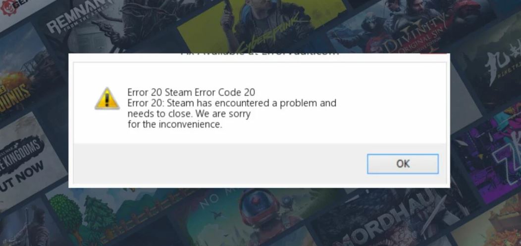Steam Hata Kodu E20