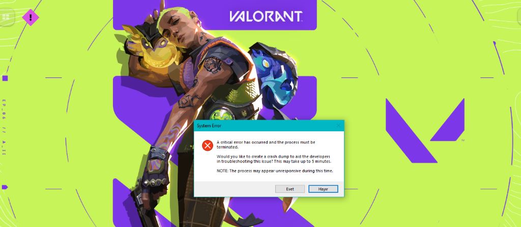 valorant desteklenmeyen işletim sistemi hatası