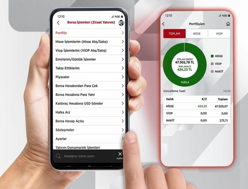 Ziraat Mobilde Yatırım Hesabım Görünmüyor