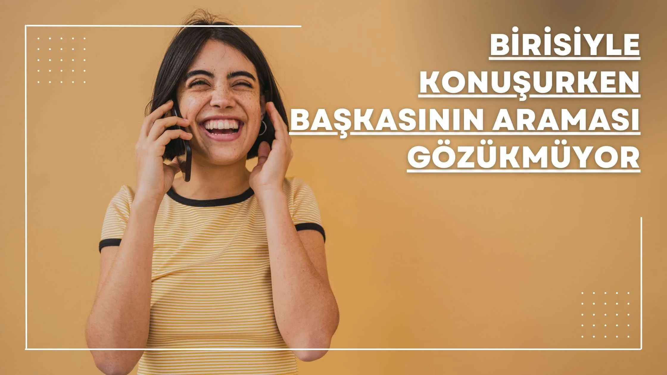 birisiyle konuşurken başkasının araması gözükmüyor