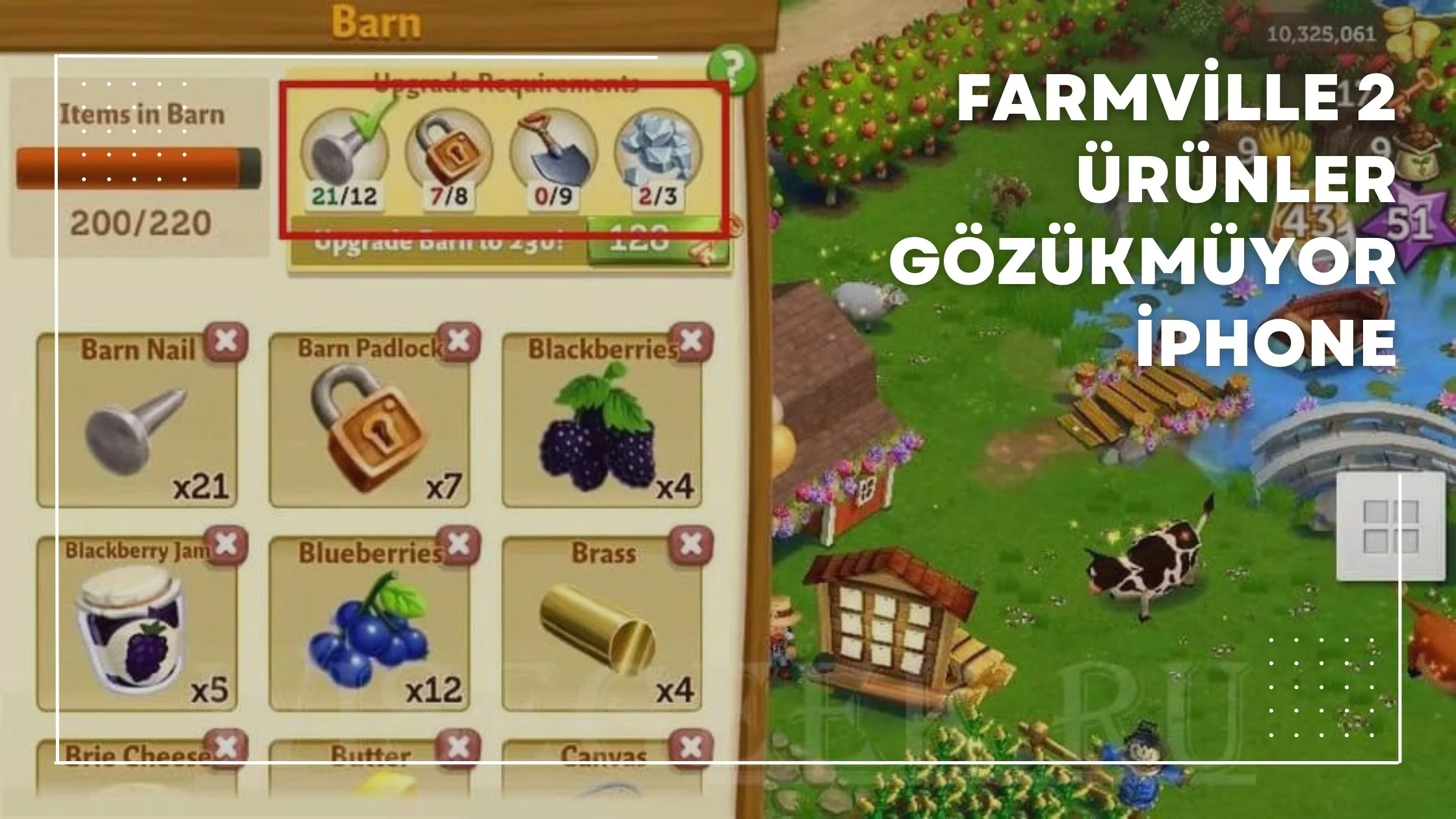 Farmville 2 Ürünler Gözükmüyor iPhone
