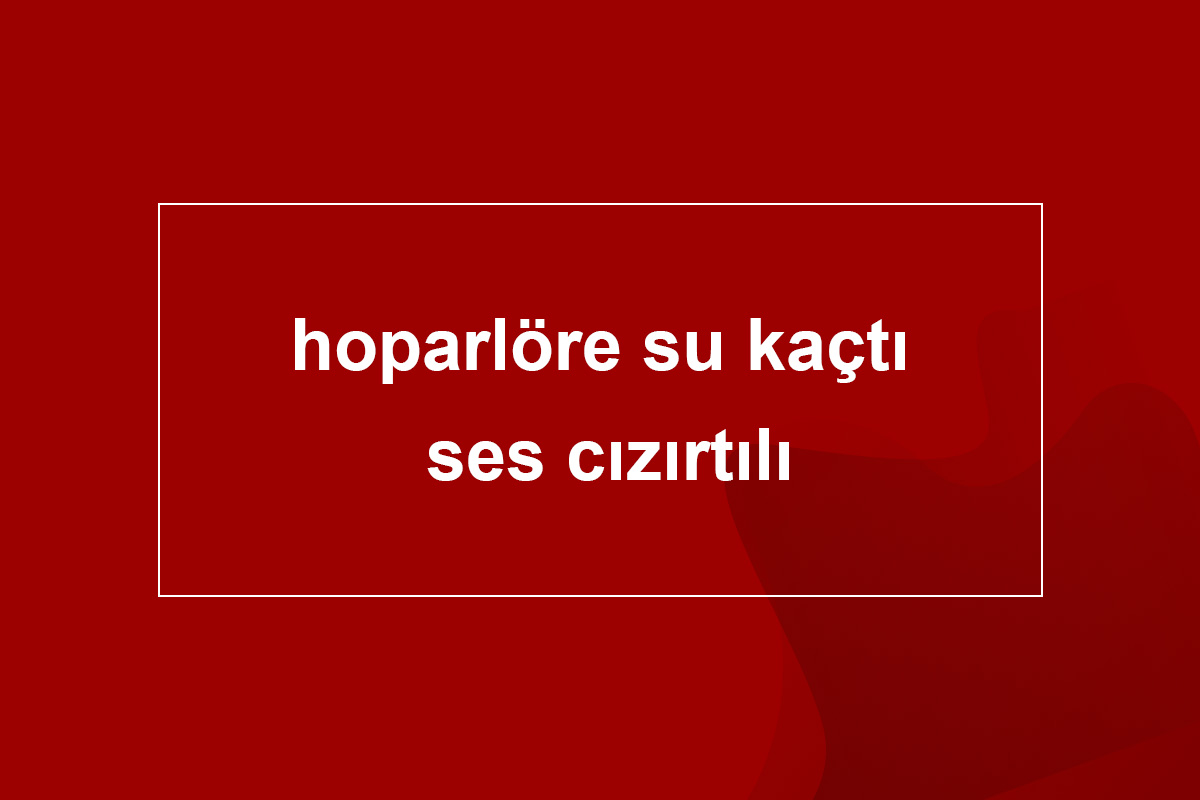 Hoparlöre Su Kaçtı Ses Cızırtılı