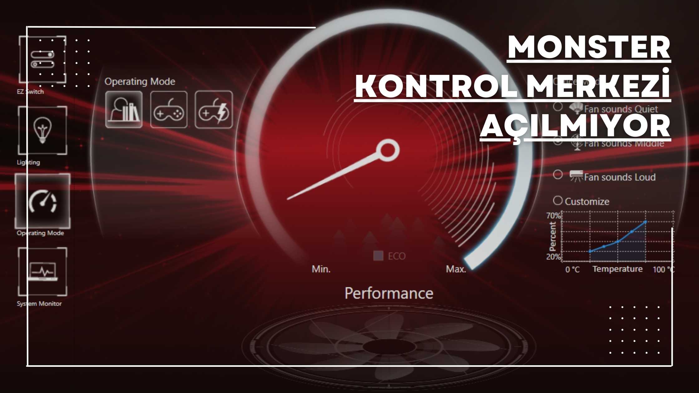monster kontrol merkezi açılmıyor