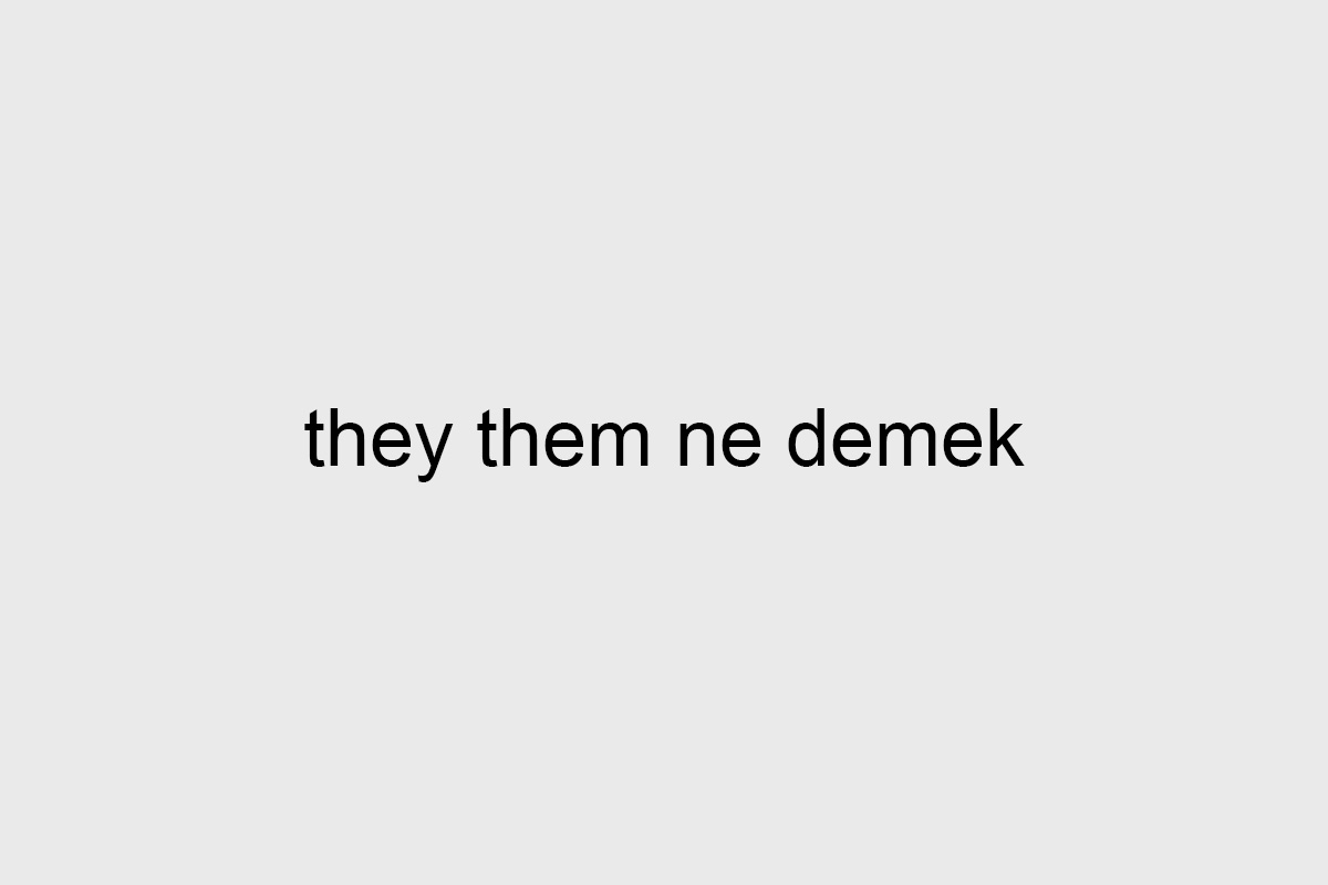 they them ne demek